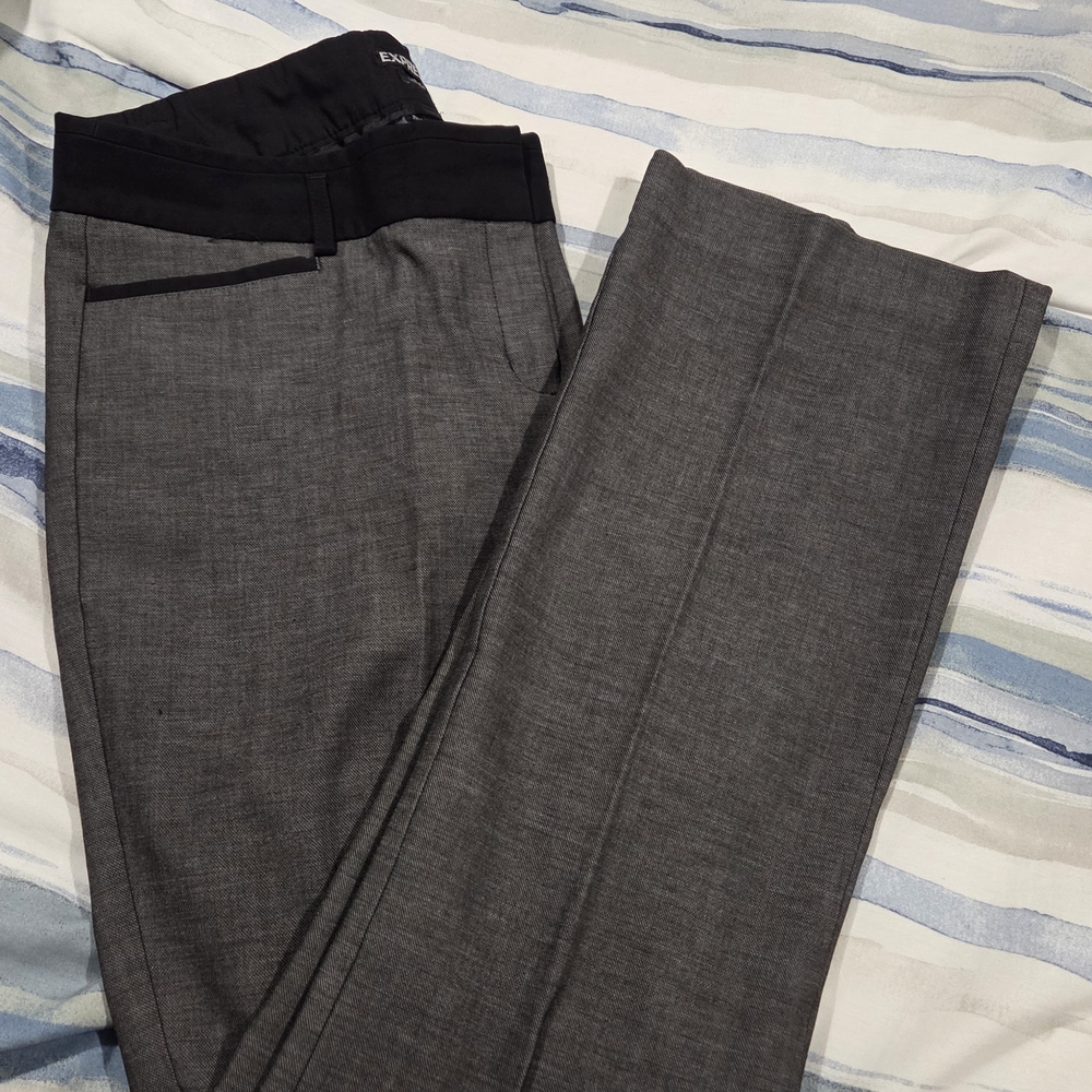 Express Women's Black and Gray Dress Pants